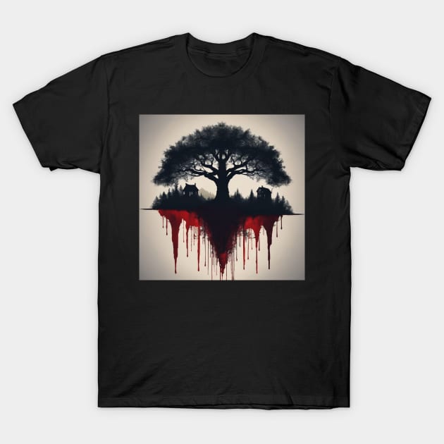 halloween tree design T-Shirt by nonagobich